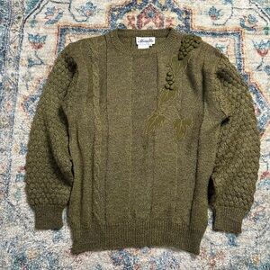 Vintage Marella Floral Textured Sweater Small
